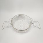 Natsan Çift Saplı Kızartma Teli Metal Cips Sepeti 20 cm Kolay Temizlik ve Kullanım