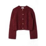 NATUFIAN STORE Kadın Tiftik Karışımlı Oversize Boru Kol Basic Yumoş Triko Hırka