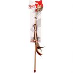 Natura 40 cm Deri Saçaklı Kedi Olta Oyuncağı