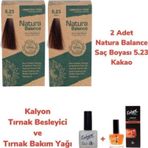 Natura Balance 5.23 Kakao 2 Adet Saç Boyası + Kalyon Tırnak Besleyici ve Bakım Yağı
