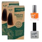 Natura Balance 6.37 Tütün 2 Adet Saç Boyası + Kalyon Tırnak Besleyici ve Bakım Yağı
