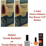 Natura Balance 7.37 Badem 2 Adet Saç Boyası + Kalyon Tırnak Besleyici ve Bakım Yağı
