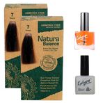 Natura Balance 7 Kumral 2 Adet Saç Boyası + Kalyon Tırnak Besleyici ve Bakım Yağı