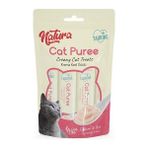 Natura Kedi Sıvı Ödül Maması 4 Adet Somonlu & Sığır Etli Lezzetli Krema Ödülü
