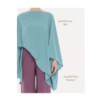 Natura Style İpekli Kimono Mint & Jarse Bol Paça Pantolon Lila | 2'li Kombin
