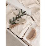 Naturaborn Organik Doğal Keçi Kılı Yumuşak Bebek Konak Saç Fırçası Ve Doğal Şimşir Ahşap Tarak 2li Set