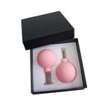 Naturachi Silikon Vakumlu Cam Yüz Masaj Kupası 2'li Set Pembe Renk