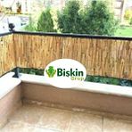 Natural 20CM x 400CM Bambu Kamış Hasır Çit Dekoratif Bahçe Balkon ve Duvar Çiti Reed Fence