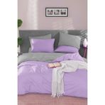 Natural Çift Taraflı Çift Kişilik Nevresim Takımı Gri Lila - Gri - Lila - 200 x 220 cm
