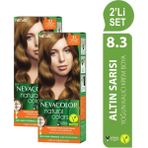 Natural Colors 2\'li Set 8.3 Altın Sarısı Kalıcı Krem Saç Boyası Seti