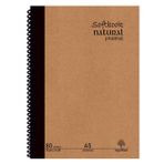 Natural Journal A5 Spiralli Defter – Sert Kapak, 80 Sayfa, Çizgili – Günlük, Ofis ve Hediye Kullanımı İçin Not Defteri