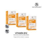 NaturalNest Vitamin B12 1000 mcg Metilkobalamin 3x60 Dilaltı Tablet