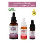 NaturaMisse Jojoba Yağı 50 ml Kuşburnu Çekirdeği Yağı 20 ml Palmarosa Uçucu Yağı 10 ml Saf Doğal Yağ Serisi