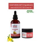 NaturaMisse Kantaron Bakım Seti Doğal Kantaron Yağlı Krem 50 ml Sarı Kantaron Yağı 100 ml Bakım Seti