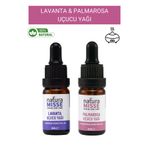 NaturaMisse Lavanta Uçucu Yağı 10 ml Palmarosa Uçucu Yağı 10 ml %100 Saf Aromaterapi Uçucu Yağlar