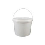 Naturapak Ambalaj Naturapak 5 Lt Plastik Kapaklı Kova Beyaz Hobi Boya Gıda Yoğurt Kovası 1 Adet Paket1
