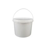 Naturapak Ambalaj Naturapak 5 Lt Plastik Kapaklı Kova Beyaz Hobi Boya Gıda Yoğurt Kovası 1 Adet