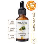 NATURAPY Palmarosa Yağı (Palmarosa Oil) Uçucu Yağ 30 ml Damlalıklı Cam Şişe