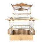NATURBİRDS Ahşap Kafes 2 Katlı XXL Muhabbet kuşu saka kanarya