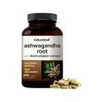 NatureBell Ashvaganda with Black Pepper Extract, 240 Capsules. (Renksiz)