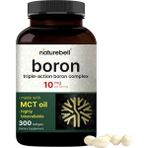 Naturebell Boron 10MG, 300 Softgels With Mct Oil High Absorption Triple Action Boron For Men Women Glycinate, Citrate, Aspartate Complex. - Aromasız