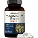Naturebell Magnesium Komplex 10 Farklı Magnezyum Aktif Form İçeriği 500 mg 300 Kapsül Glycinate Citrate Taurate Malate