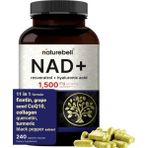 Naturebell Nad+ 1,500MG 240 Veggie Capsul 10-In-1 Complex With Resveratrol Plus Hyaluronic Acid, Quercetin, Fisetin, Collagen, & More – Nicotinamide - --