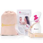 NatureBond Manuel Göğüs Pompası. Premium Hepsi Bir Arada Set - Silikon Göğüs Pompası 100ml, Pompa Kapağı, Pompa Tıpası, Pompa Askısı, Pompa Çantaları