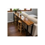NATUREE AHŞAP 38 x 100 Ahşap Masif Bar Masası (Demir Ayaklı)