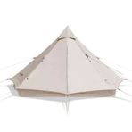 Naturehike Brighten 6.4 Lüks Piramit 4 Kişilik Pamuk Krem Glamping Çadırı