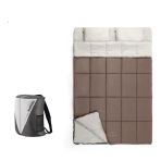 Naturehike Hd250 Zarf Tarzı Yastıklı Çift Kişilik Pamuklu Uyku Tulumu Straw Brown (Kahverengi)