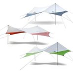 Naturehike Hexagon Sunrise Canopy 3.5x4 mt Tarp [güneş ve Rüzgar Koruma Tentesi] - Açık Gri