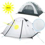 Naturehike P-Serisi 4 Kişilik Kamp Çadırı Dome Tipi Su Geçirmez Alüminyum Malzeme - Beyaz