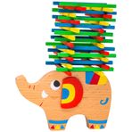 Natureich Montessori Fil İstiflenebilir Ahşap Oyuncaklar, Sırala ve İstifle, Öğren Rocker Erkek Kız 3 yaşında Denge oyunu Öğrenme, Motor Becerileri, Eğitici İstifleme Oyunları (Çok Renkli)