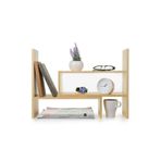 Natürel Ahşap 2 Modül Banyo/mutfak Rafı - Kitaplık