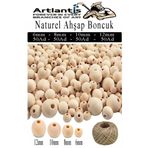 Naturel Ahşap Boncuk 200 Lü 1 Paket Jüt İpi Ham Boyanabilir Ahşap Yuvarlak Doğal Boncuklar Takı Tasarım Ektinlik Kreş