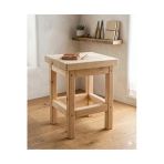 Naturel Ahşap Ladin Modern Tabure (Çok Amaçlı)