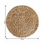 Naturel Dekor 4'lü Amerikan Servis 30 Cm, Su Sümbülü Supla - 30 x 30 - Bej