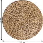 Naturel Dekor 4'lü Amerikan Servis 35 Cm, Su Sümbülü Supla - Bej - 35 x 35