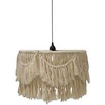 Naturel Dekor Makrome Avize 40 cm - Doğal Bohem Avize, Salaş Avize - Ekru - 1