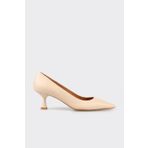 Naturel Deri Kadın Stiletto