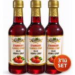 Naturello Kahve ve Kokteyl Şurubu Çilek Aromalı 300 ml x 3 Adet - Kahve Şurubu