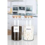 Naturelove 2'li Ahşap Vakumlu Kapaklı Çay Şeker Kavanozu Cam 1400 ml