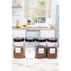 Naturelove 4'lü Vakumlu Kapaklı Cam Etiketli Türk Kahvesi Filtre Kahve Süt Tozu Nescafe Kavanozu