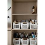 naturelove 6'lı Banyo Düzenleyici Sepet - Kulplu Çok Amaçlı Dolap İçi Kozmetik Organizer Deterjanlık Kutu