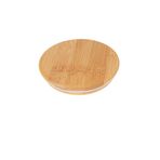naturelove 8 cm Yuvarlak Bambu Kavanoz Kapağı - Cam Baharatlık & Kavanoz İçin Hava Almaz Ahşap Yedek Kapak
