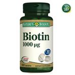Nature's Bounty Biotin 1000 mcg 10x100 Tablet