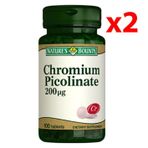 Nature's Bounty Chromium Picolinate 200 mcg 2x100 Tablet