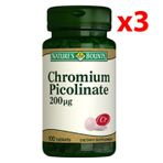 Nature's Bounty Chromium Picolinate 200 mcg 3x100 Tablet