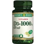 Nature's Bounty Vitamin D3 1000 IU 100 Kapsül